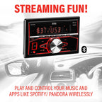 BOSS Audio Systems 820BRGB Car Stereo - Double Din, Bluetooth, No CD DVD Player, AM/FM Radio Receiver, Multi Color Illumination, Wireless Remote