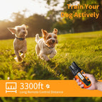 Dog Training Collars With Remote, 2 Collars, Electric Shock, Vibration & Sound Modes, Rechargeable, 3300ft Range, Waterproof, For Small To Large Dogs