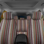 BDK Saddle Blanket Car Seat Covers Front and Rear Set, Woven, Baja Inca, 9-Piece
