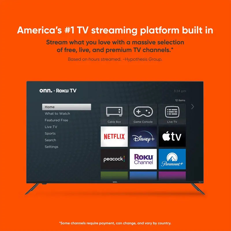 onn. 50 inch Class 4K UHD LED Roku Smart TV - 2160p