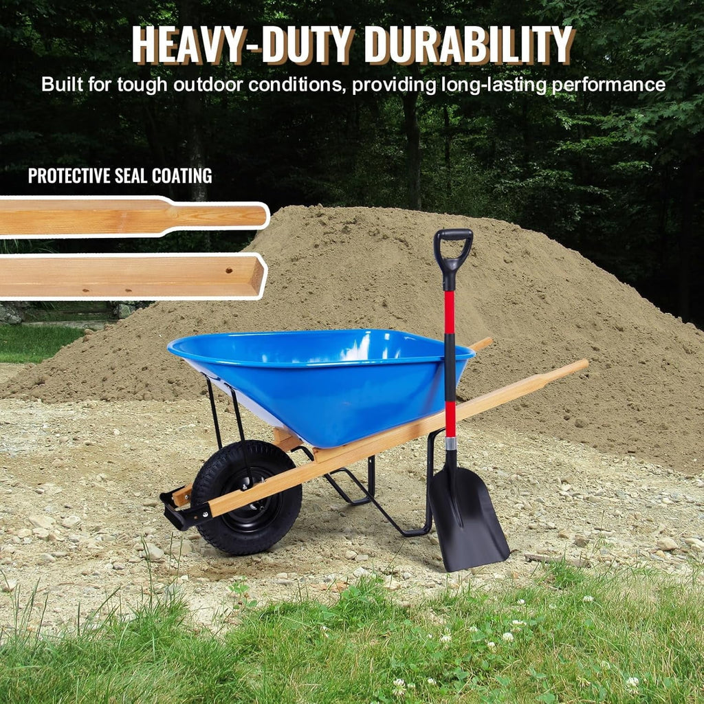 Wheelbarrow Replacement Handle Kit, 2 Pre-Drilled FSC Wood Handles, 60 in