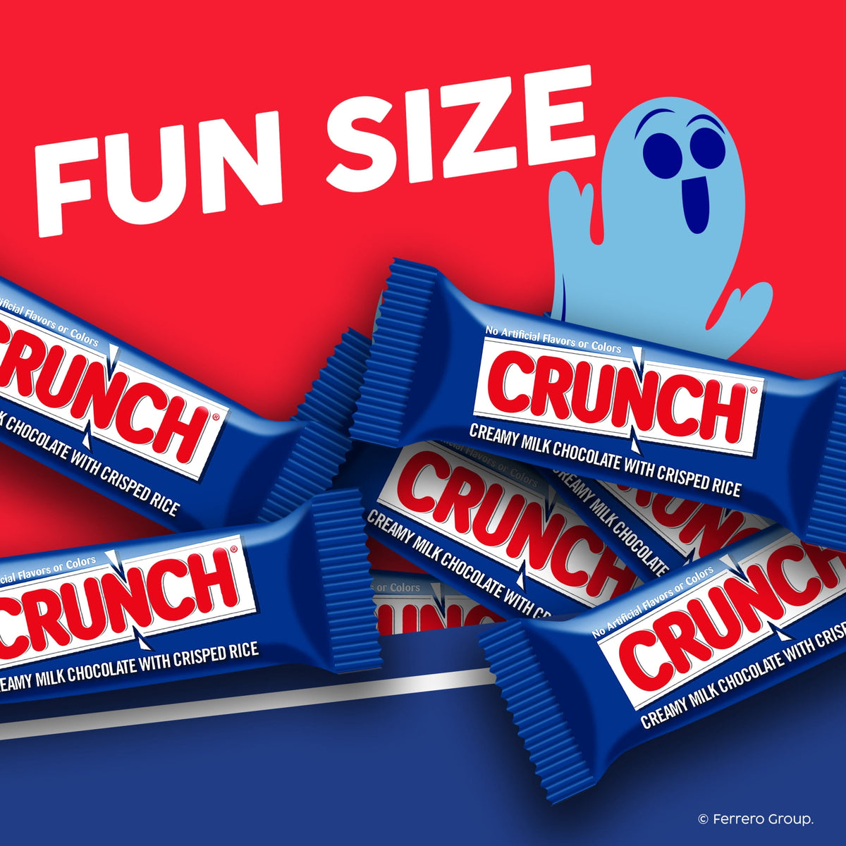 CRUNCH Fun Size Candy Bars, Chocolate Halloween Candy Bulk, 10 oz Bag