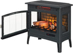 Duraflame 3D Black Infrared Electric Fireplace Stove with Remote Control - DFI-5010-01