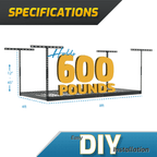 2-Pack) MonsterRAX 4x8 Overhead Garage Storage Rack - 500 lb Capacity - Adjustable Ceiling Racks