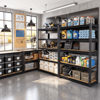 UBERLYFE Heavy Duty Garage Shelves, 2400 lbs Capacity 5-Tier Metal Storage Shelves, 60”H Adjustable Shelving Unit, Narrow Garage Storage Rack