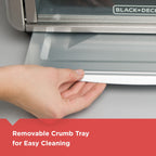 BLACK+DECKER Countertop Convection Toaster Oven, Stainless Steel, CTO6335S