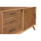 Home Square 4-Piece Set With Small TV Console, Full Wood Bed And Large Nightstand
