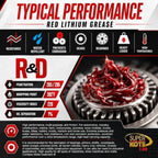 Red and Tacky Lithium Grease Superkote 2000 | NLGI 2 | EP Grease | Tube | High Temperature | Heavy Duty | Industrial | Construction | Automotive