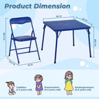 Homy Casa 5-Piece Kids Activity Table and Chair Set, Folding Preschool Playroom Furniture for Crafts, Snacks, Learning