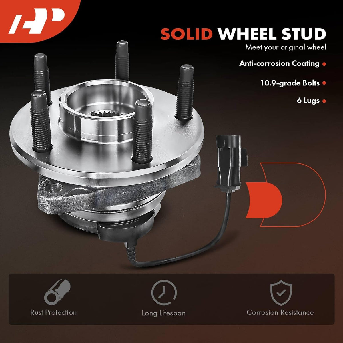 A-Premium Wheel Hub and Bearing Assembly Compatible with Chevrolet Malibu 2004-2012 HHR Cobalt 2008-2010 Pontiac G6 2006-2010 Saturn Aura Front Left