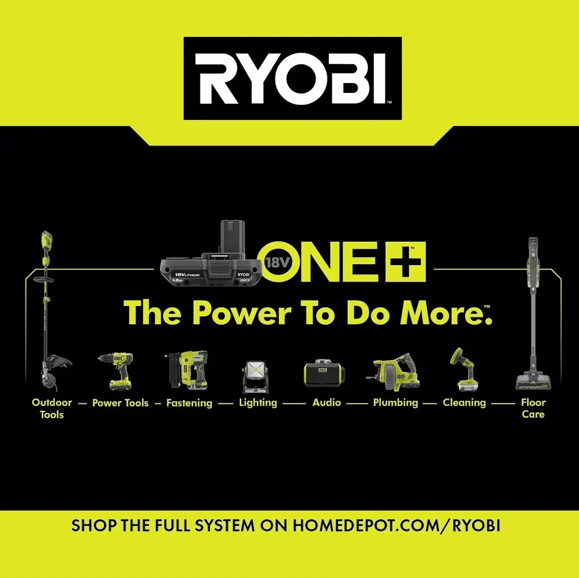 RYOBI 18V ONE+ Reciprocating Saw - 1" Stroke Length and 3,400 SPM