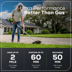 Greenworks Cordless Edger 60V 8 in Brushless With 2.0 Ah Battery And Charger