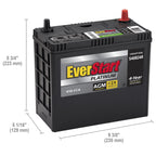EverStart Platinum AGM Automotive Battery, Group Size S46B24R 12 Volt, minimum 325 CCA