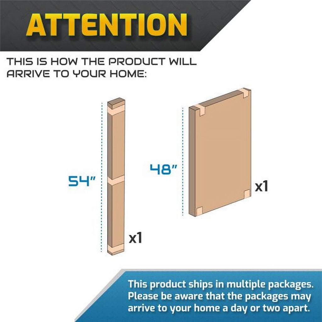 MonsterRax 4x8 Overhead Garage Storage Rack 600lb Weight Capacity - 12" - 24" Adjustable Height