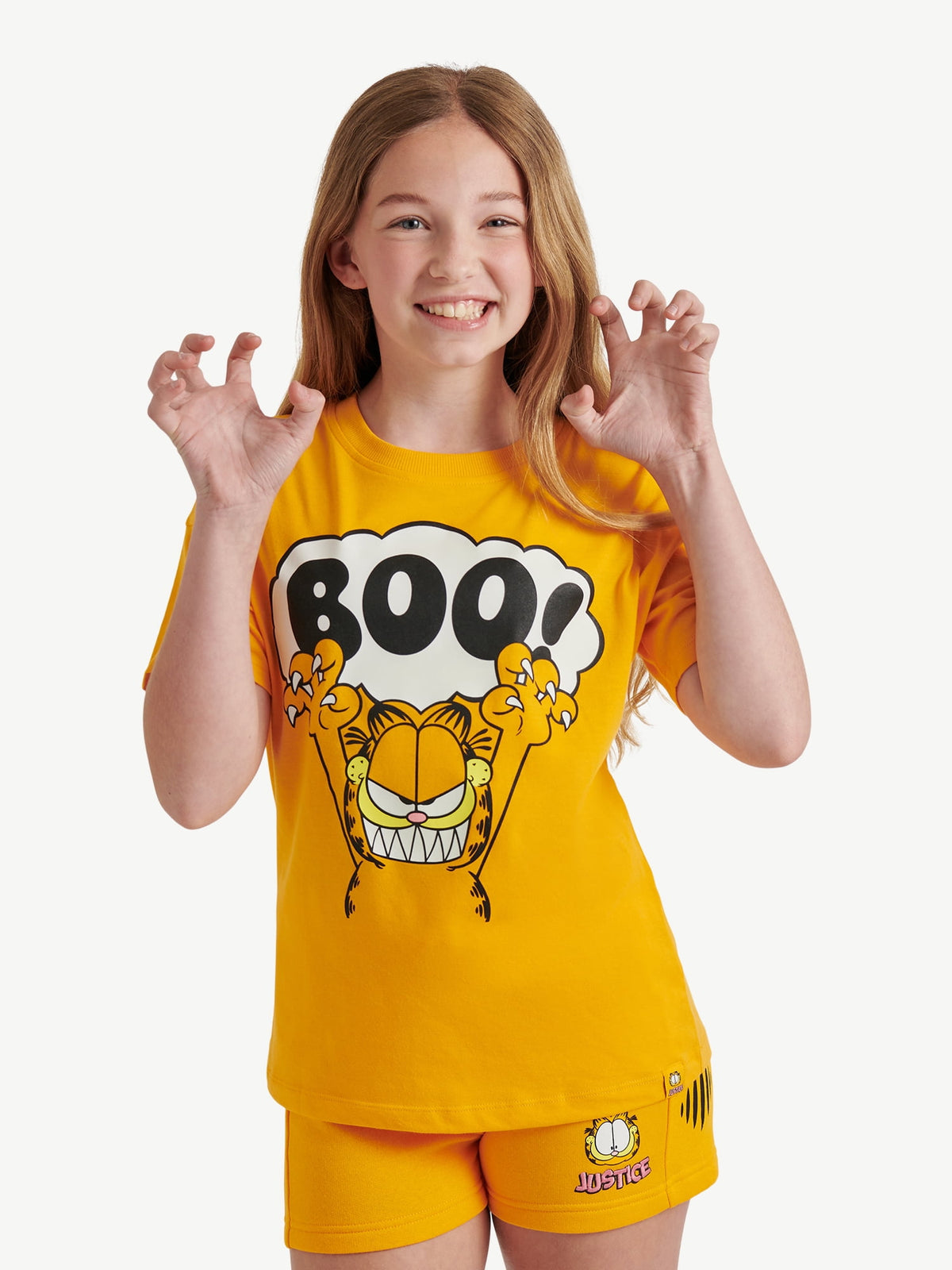 Justice x Garfield Girls Oversized Tee, Sizes XS - XLP