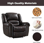 CANMOV Manual Recliner Chair, Nut Brown