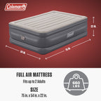 Coleman Tritech Air Mattress Full 22" with Built-in AC Pump