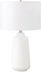 Modern Cream Ceramic Table Lamp, Ivory/Cream Shade, 26 in H - 9716