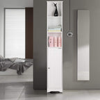 Ktaxon 67" H Bathroom Cabinet 5-Tier, Slim Narrow Storage Tower for Living Room, Kitchen, White
