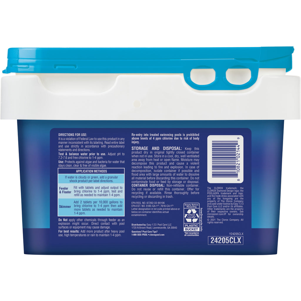 Clorox Pool&Spa XtraBlue 3" Chlorinating Tablets Chlorine Pool Chemicals , 5lb