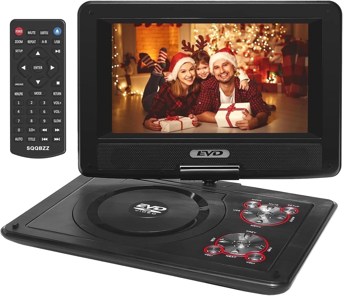 11.5" Portable DVD Player with 9.5" Swivel Screen for car and kids，Car Travel Essential