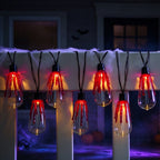 Indoor Battery-Operated LED Bloody Bulb Garland Lights, Warm White, 4.5', Halloween by Way To Celebrate