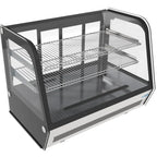 KoolMore 35 inch NSF Commercial Countertop Refrigerator Display Case, 5.6 Cu. Ft., Black And Stainless Steel - CDC-5C-BK
