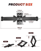 Kohree 24" 8000lbs RV Trailer Stabilizer Leveling Scissor Jacks with Crank Handle and Drill Bit,Set 2