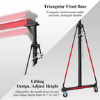 GARVEE Adjustable 1-Ton Portable Gantry Crane, 2200-Lb Capacity, 96.5-143.7 In Height