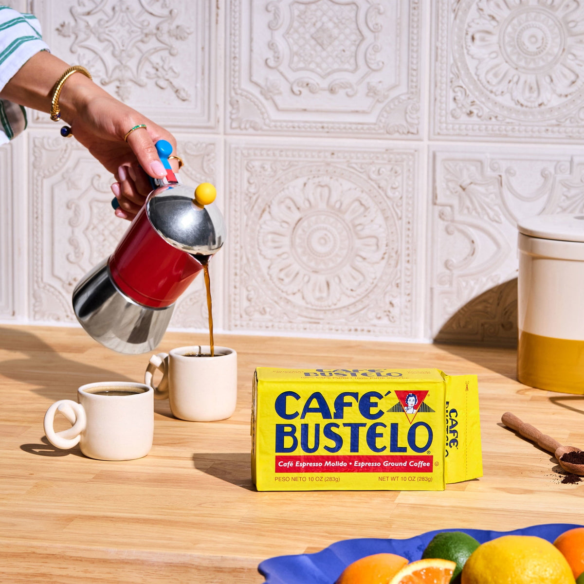 12 pack) Cafe Bustelo, Espresso Style Dark Roast Ground Coffee, Vacuum Packed 10 oz Brick