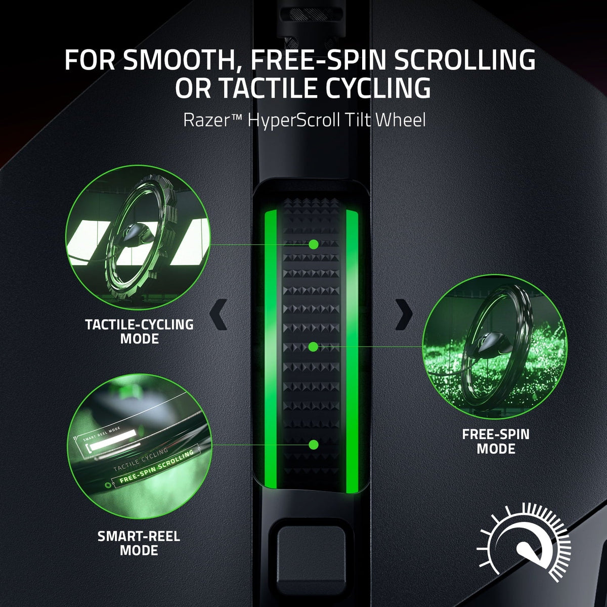 Razer Basilisk V3 Ergonomic Wired Gaming Mouse with 26K DPI Optical Sensor, 11 Programmable Buttons, Chroma RGB and HyperScroll Tilt Wheel - Black