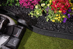 GroundSmart Roman Brick Landscape Edging, 4' Black Rubber Garden Edging Border, 6 pack