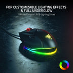 Razer Basilisk V3 Ergonomic Wired Gaming Mouse with 26K DPI Optical Sensor, 11 Programmable Buttons, Chroma RGB and HyperScroll Tilt Wheel - Black
