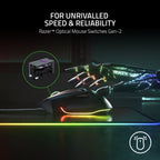 Razer Basilisk V3 Ergonomic Wired Gaming Mouse with 26K DPI Optical Sensor, 11 Programmable Buttons, Chroma RGB and HyperScroll Tilt Wheel - Black