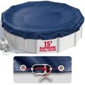 15 ft Round Pool Cover for Above Ground Pools, Above Ground Pool Cover, Winter Pool Cover, Navy Blue