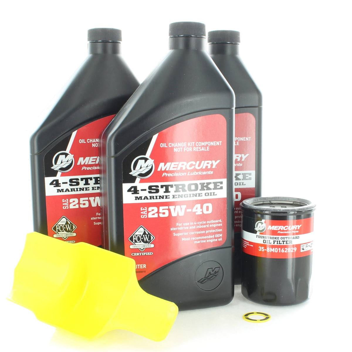 Mercury Marine Quicksilver New OEM 25W-40 Oil Change Kit, 8M0081916
