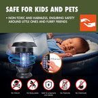 Ozark Trail Rechargeable Self-Cleaning Electronic Bug Zapper for Outdoor Use, Black