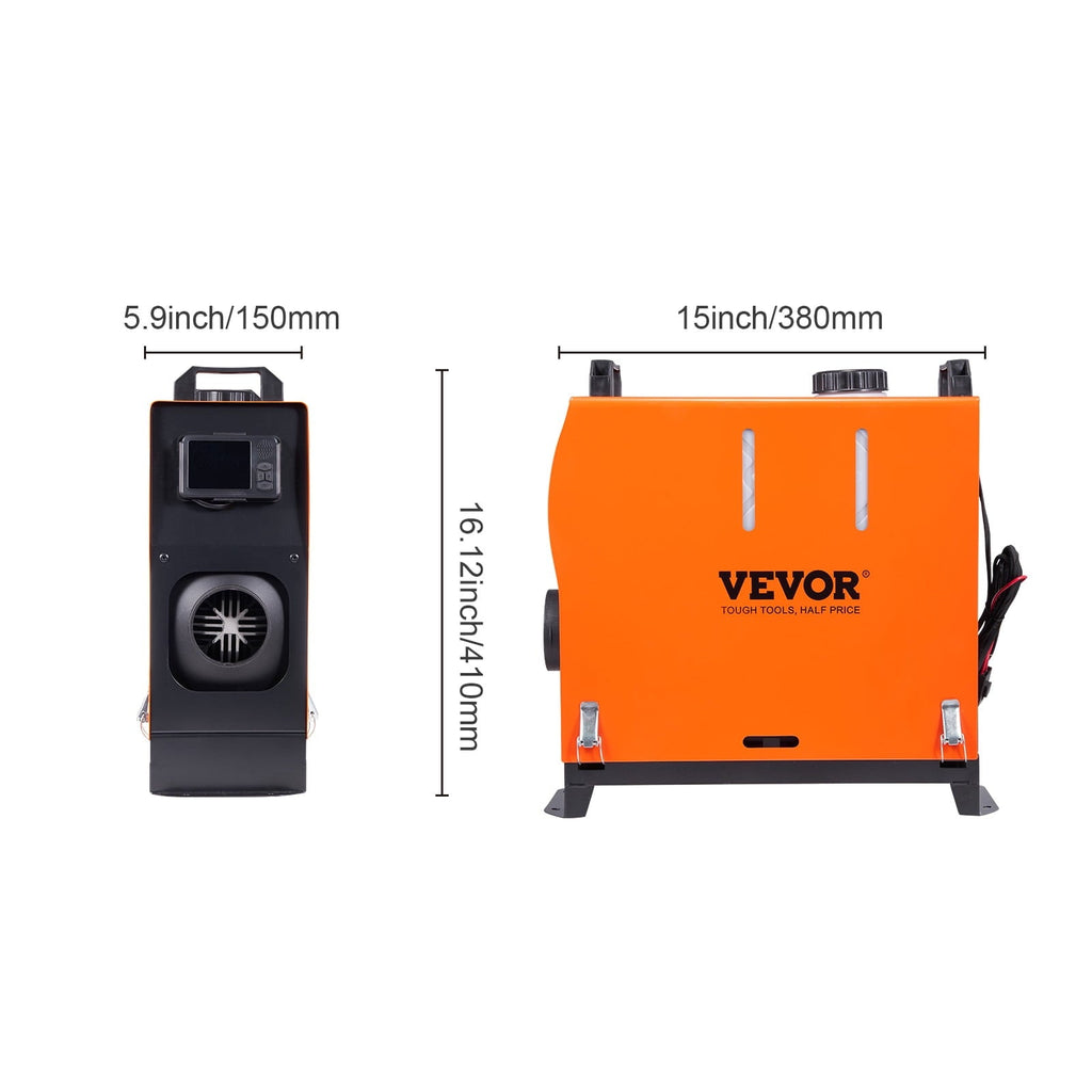 VEVOR Diesel Air Heater All-in-one 12V 8KW Bluetooth App LCD for Car RV Indoors