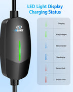 EVDANCE Level 1&2 EV Charger, Electric Vehicle Portable Charger with 25FT Cable, Home EV Charging Station for J1772 Electric Cars, 16Amp 110V-240V