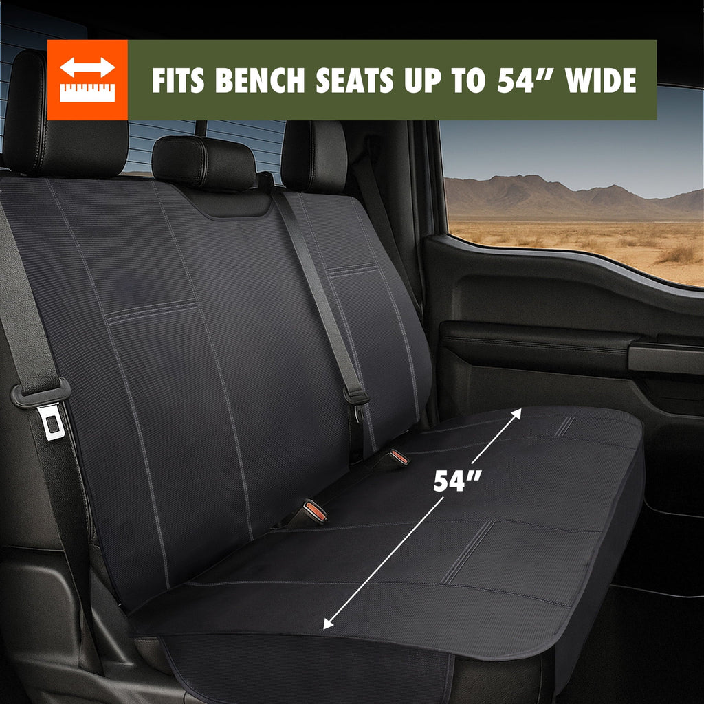 Ozark Trail Heavy Duty Rear Bench Seat Cover, Black