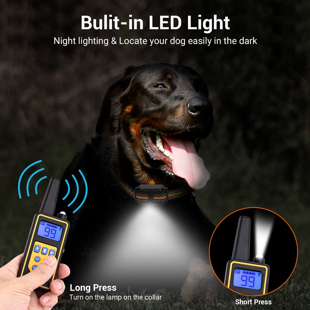 BEBANG 2600FT Dog Training Collars for 2 Dogs, Dog Shock Collar with Remote, 3 Modes Beep Vibration Shock, Waterproof, LED Light for Training Small