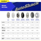 AutoShack Front Black Brake Rotors Vented 11.65" (295.9 mm) & Pads, Compatible with Toyota Camry 2007-2017 FWD 2.4L 2.5L 3.5L