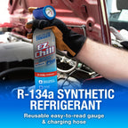 EZ Chill Car A/C Recharge Kit with Reusable R-134a Gauge and Hose