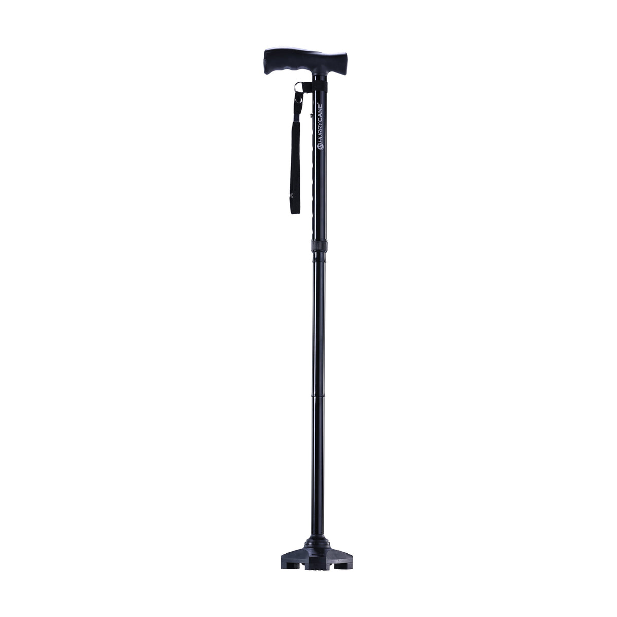 HurryCane Freedom Edition Folding Cane with T Handle, Black