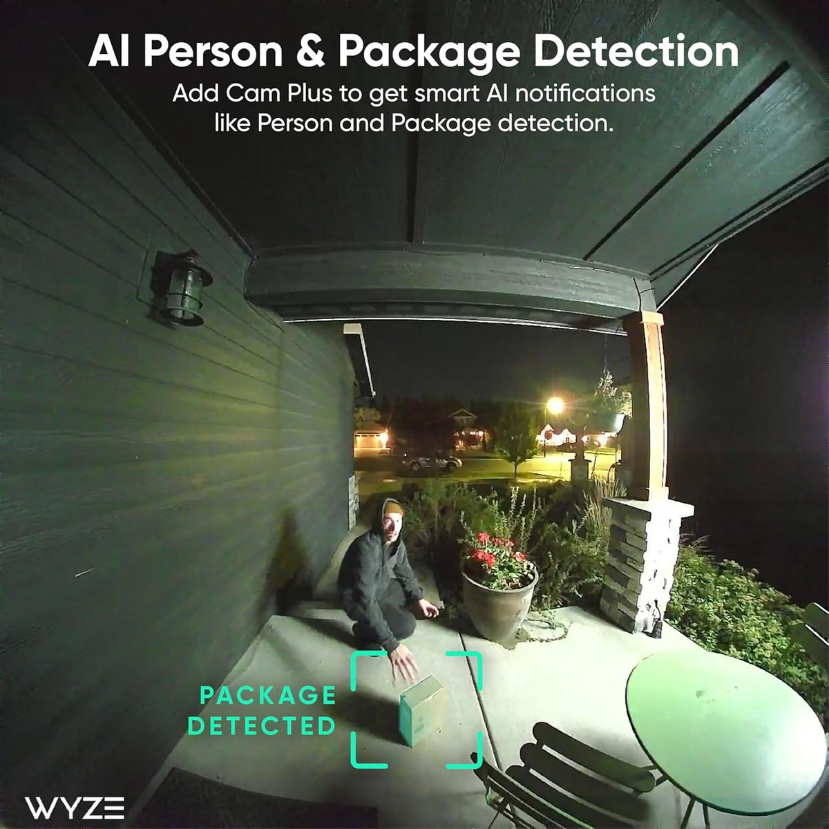 Wyze Video Doorbell Camera Wireless 1536x1536 HD Plus - 1 Month Cam Plus