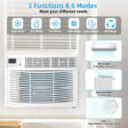 10000 BTU Window Air Conditioner With Remote, ECO Mode And Dehumidifier - White