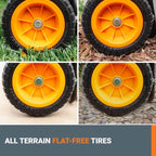 Worx 8-in-1 Aerocart Metal Garden Cart, Wheelbarrow And Dolly, Orange, Black And Silver - WG050