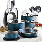 Tramontina Primaware 18-Piece Nonstick Cookware Set Blue