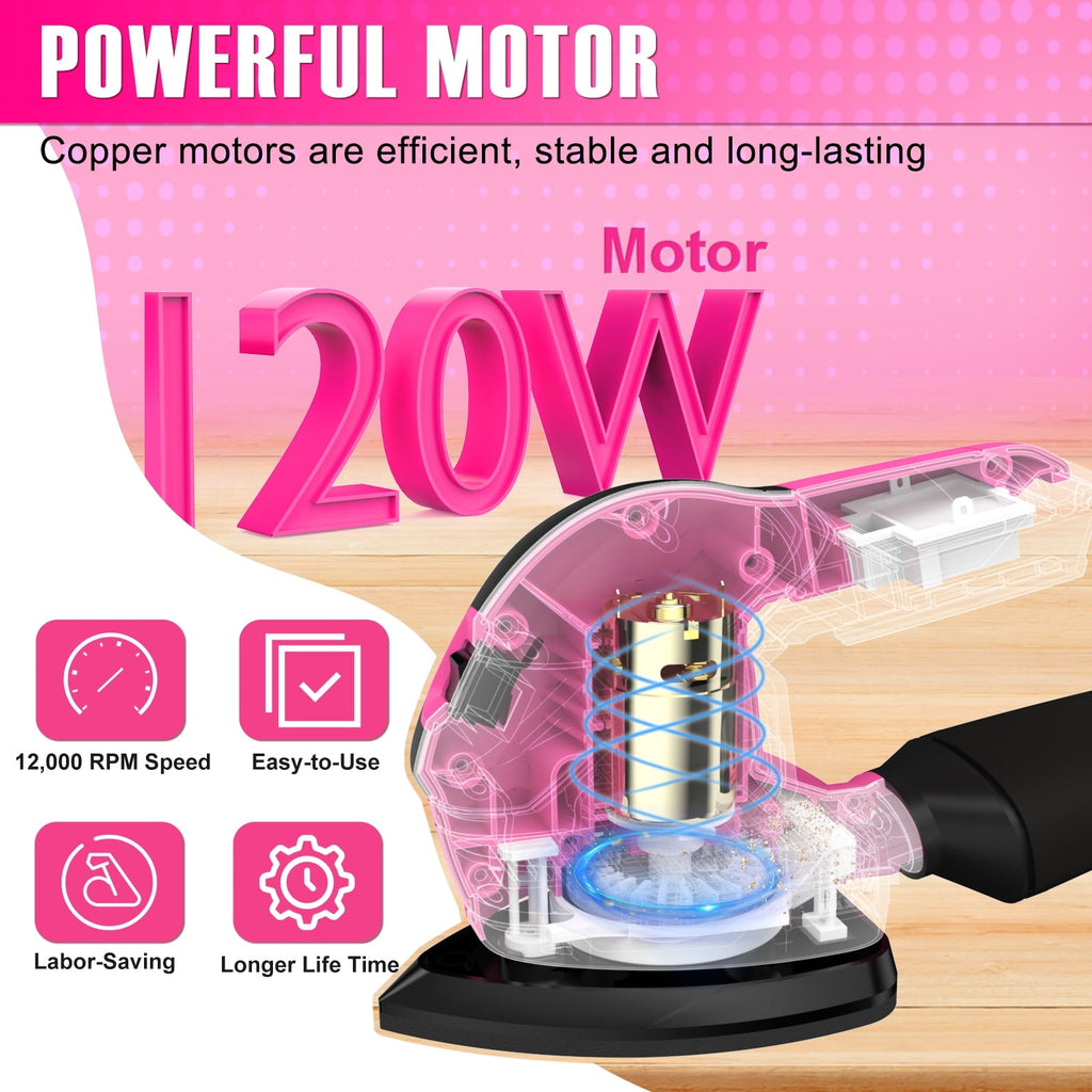 Starwal 20V Cordless Detail Sander - 12000 RPM Electric Hand Sander, Compact Palm Sander for Tight Spaces Woodworking, 2*2.0Ah Batteries and Charger