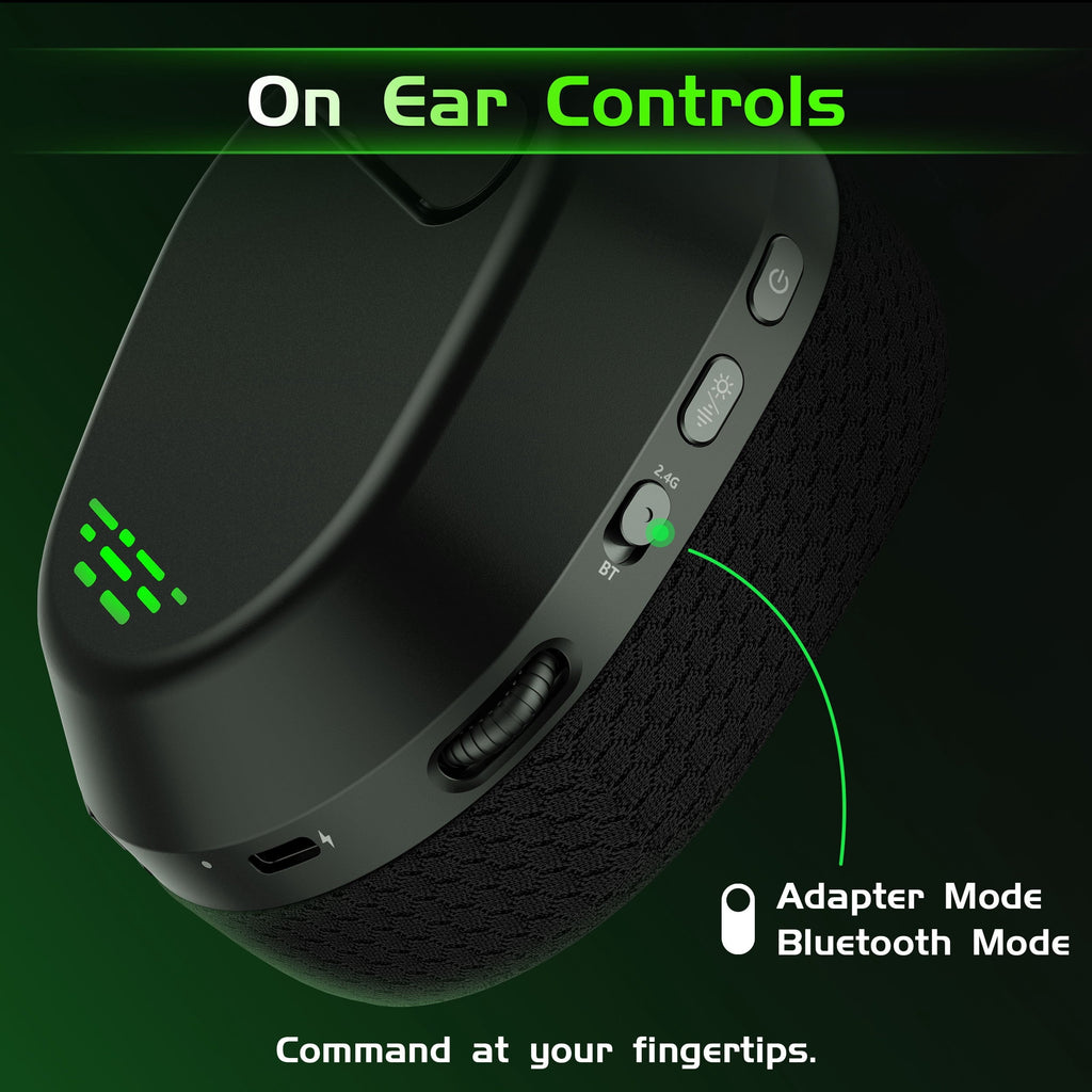 Wireless Gaming Headset for Xbox One,Xbox Series X|S, PS4, PS5,PC, Mac, Switch,Bluetooth 5.4,Xbox Headset with Noise Canceling Mic,Over Ear Gaming